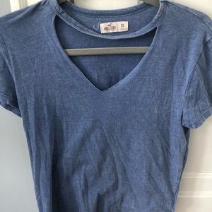 Blue cut out T